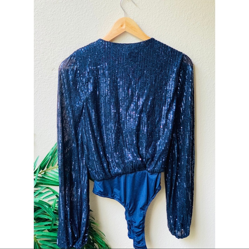 sequin Navy blue Bodysuit - Picture 2 of 3